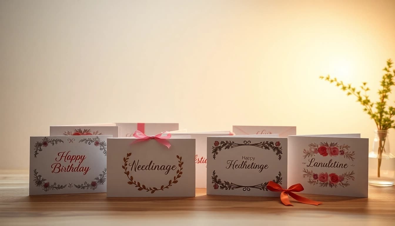 Entdecke wunderschöne Grußkarten im Online Grusskarten Shop für jeden Anlass in stilvollem Design.