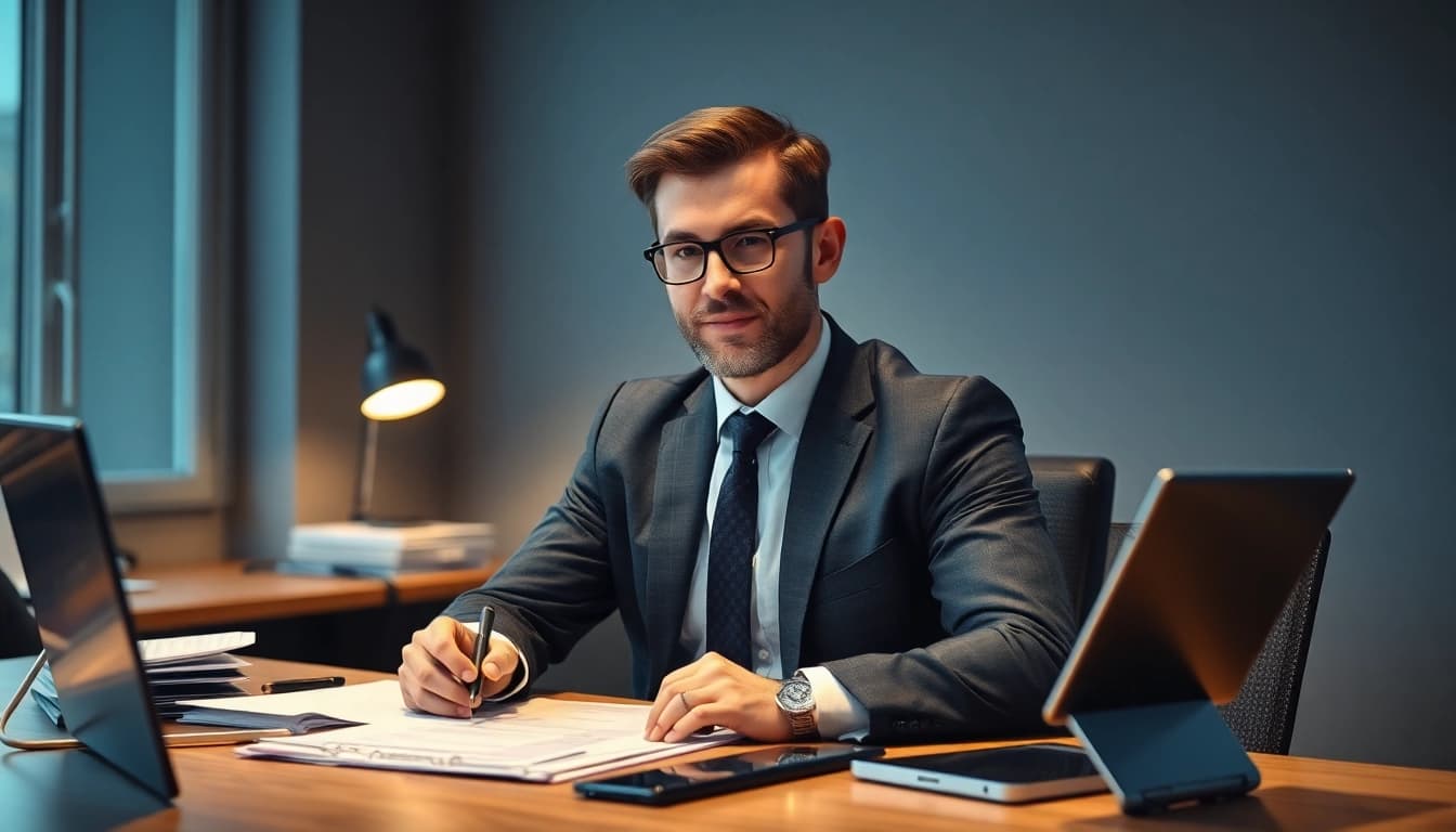 Headhunter Geschäftsführer führt ein inspirierendes Interview und bewertet Bewerbungen.