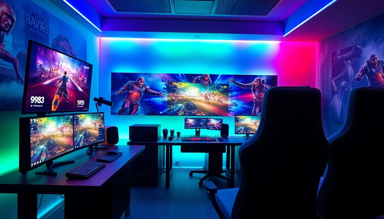 Gaming News Österreich in a vibrant gaming setup with immersive atmosphere.