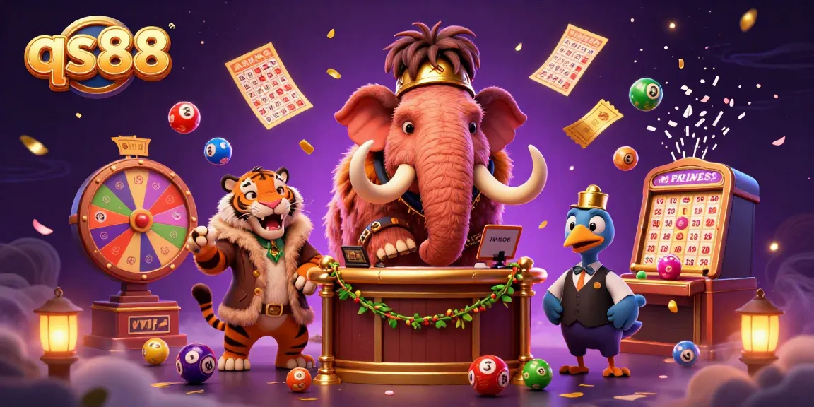 Join the exciting qs88 casino experience with vibrant gaming elements and characters in a magical setting.