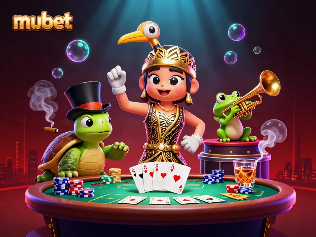 Experience engaging gameplay at Mubet casino featuring vibrant characters and dynamic gambling elements.