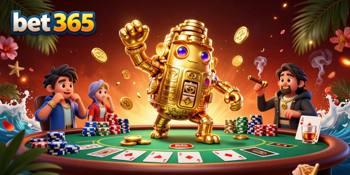 Experience thrilling gameplay at bet 365 with a vibrant 3D casino scene filled with excitement.