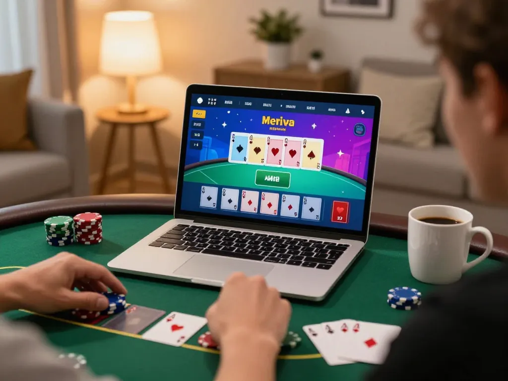 Player enjoying an online poker game on RR88, showcasing vibrant interface and strategic gameplay.