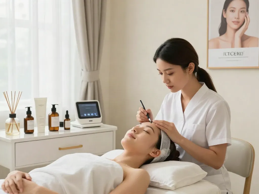 Augenringe entfernen mit der CCeye® Behandlung in einem einladenden Beauty-Raum.