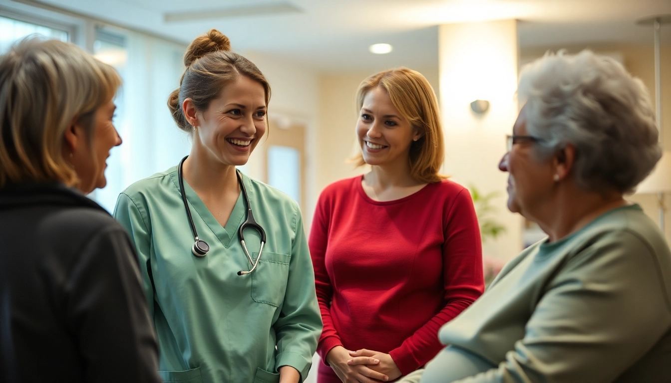 Die pflegefachkraft hameln kümmert sich liebevoll um einen Patienten in einer hellen, modernen Umgebung.
