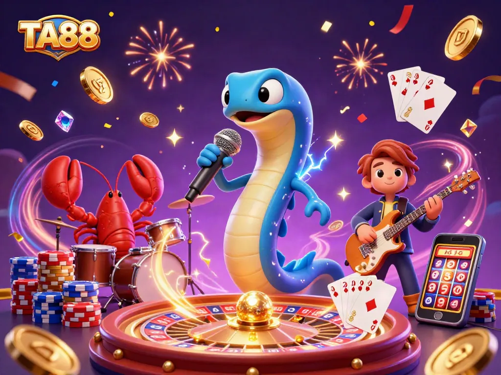TA88 promises excitement with 3D electric eel DJing at an underwater casino featuring vibrant games and dazzling effects.