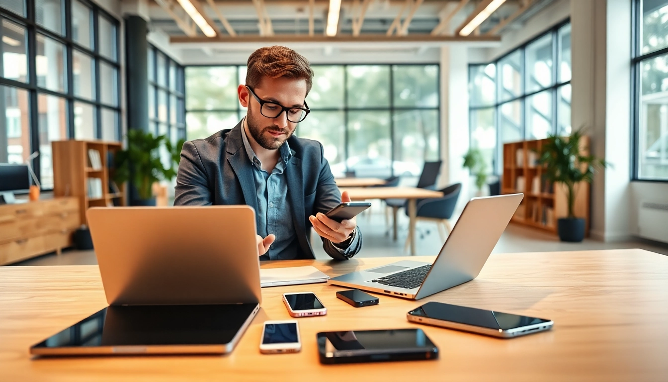 Technik Tipps für die neuesten Gadgets und Geräte in einem modernen Büro.
