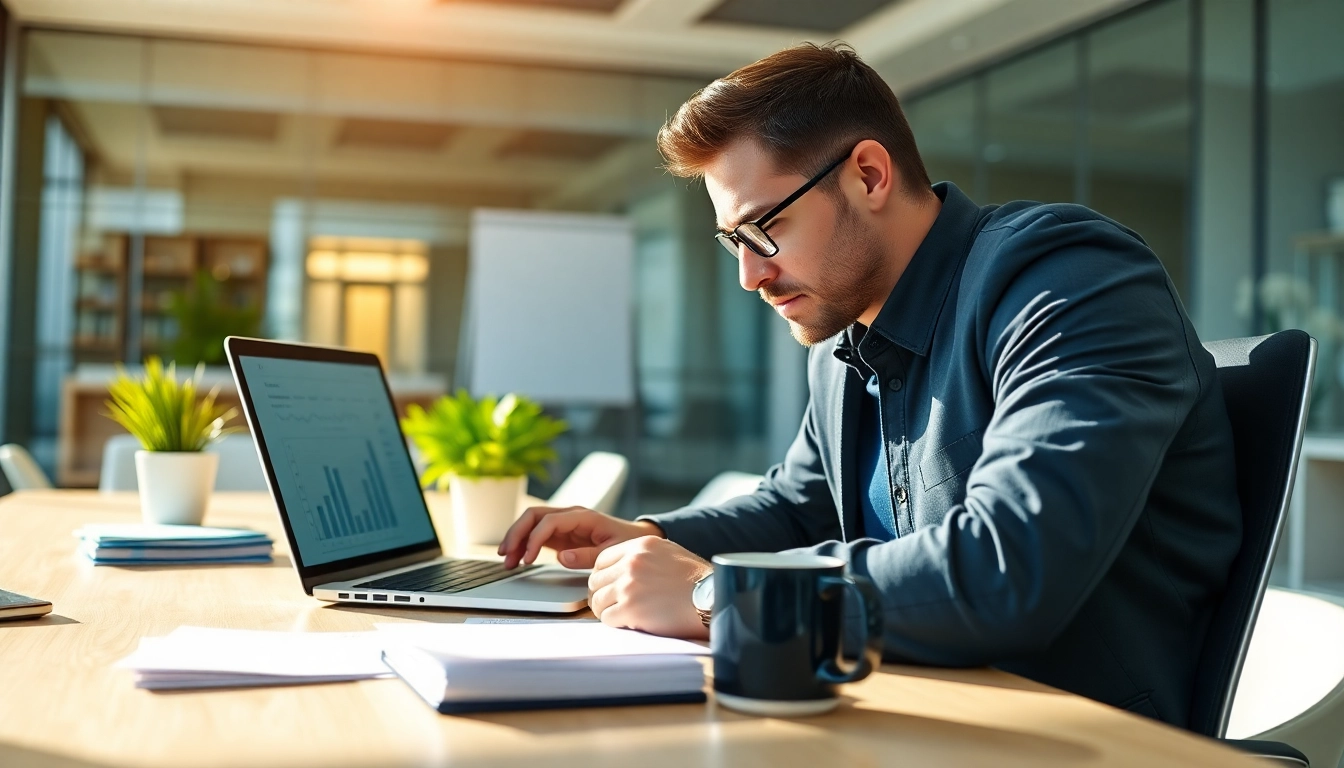 Kostengünstig investieren in einem modernen Büro mit einem Finanzberater, der Analysen durchführt.