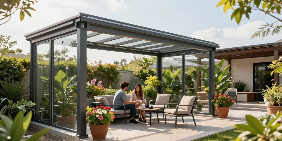 Moderne Terrassenüberdachungen bieten stilvollen Wetterschutz und schaffen einladende Außenbereiche.