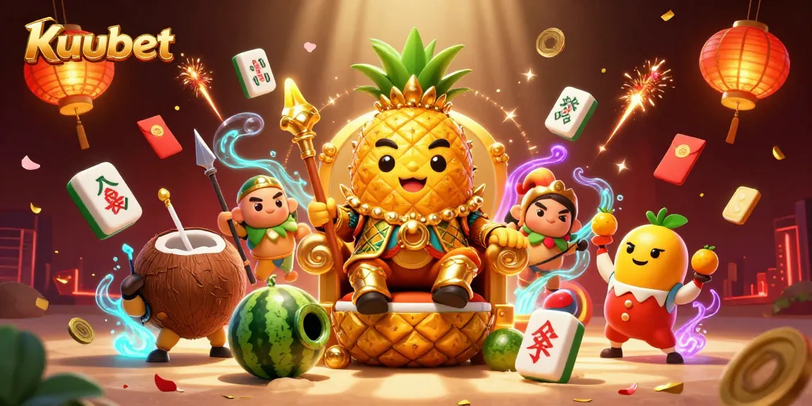 Immerse in the vibrant world of kubet with golden elements and animated casino characters.