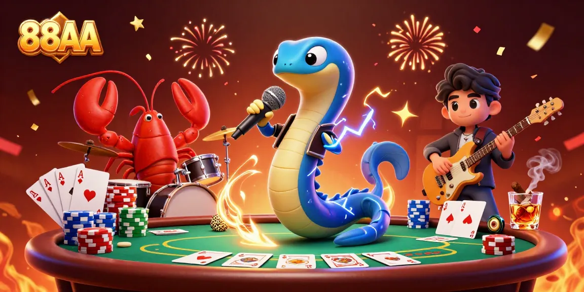 Witness the vibrant performance of the DJ eel at the underwater casino, showcasing 88AA's exciting games.