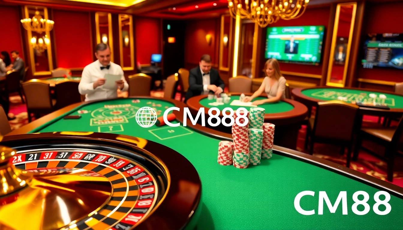 Players engaging in high-stakes roulette at CM88 casino, showcasing excitement and strategy.