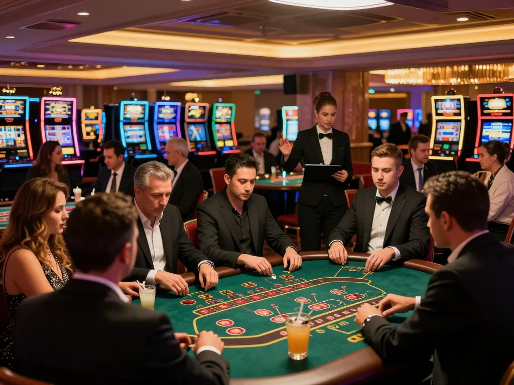 Players enjoying various games at VIN88 casino, showcasing excitement and strategic play.