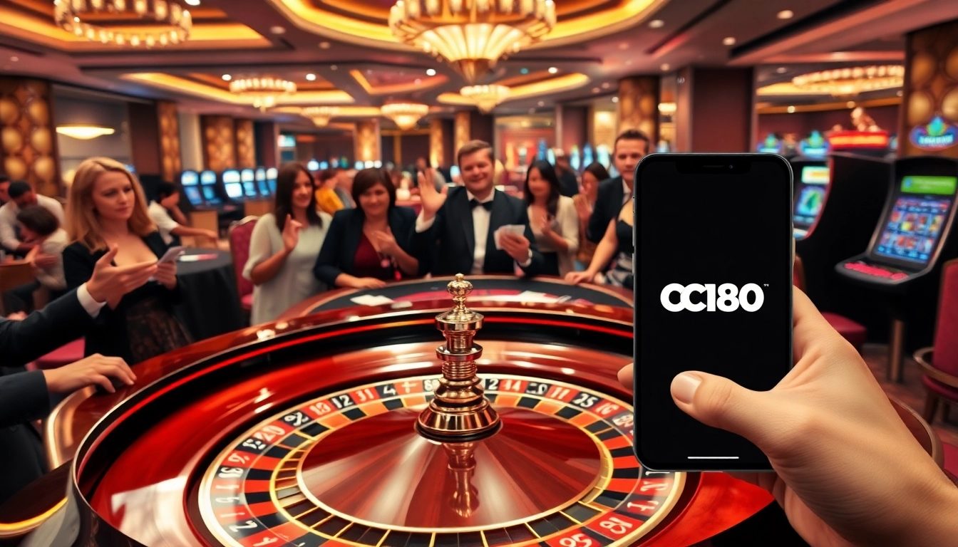 C168 players enjoying a thrilling game at a luxe casino, highlighting elegance and excitement.