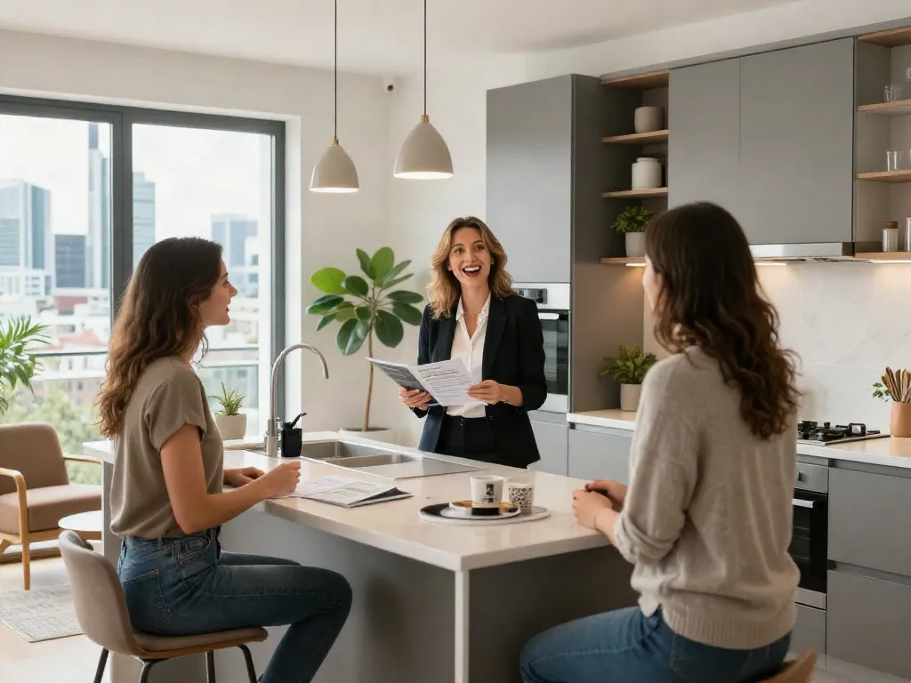 Bester Immobilienmakler Frankfurt präsentiert stilvolle Wohnung in Frankfurt mit Skylineblick.