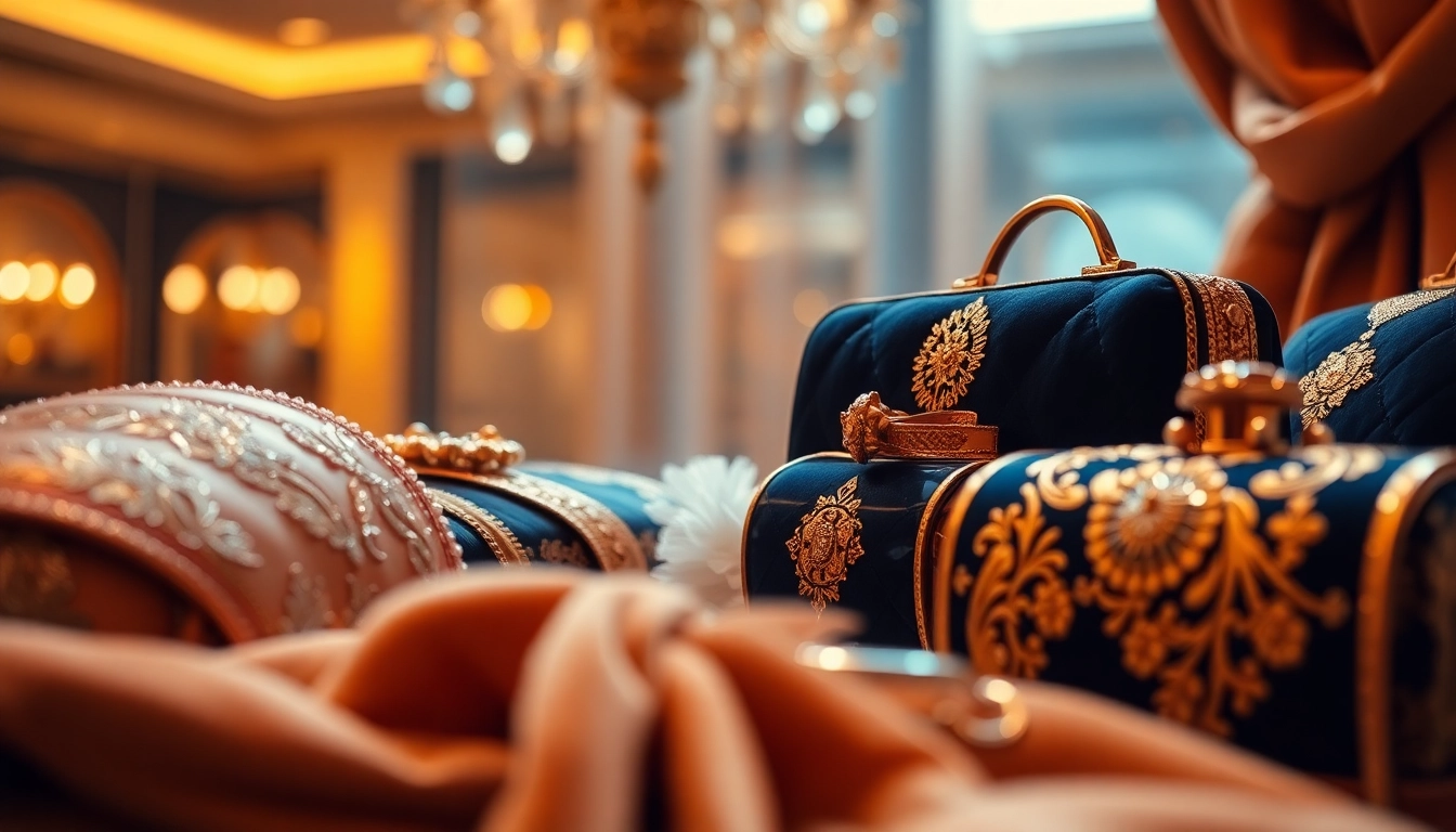 Luxury products displayed beautifully in an elegant setting, showcasing opulence and sophistication.