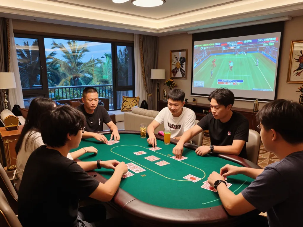 Thưởng thức Phát sóng trực tiếp đá gà với bạn bè trong một đêm chơi poker tại nhà đầy thú vị.