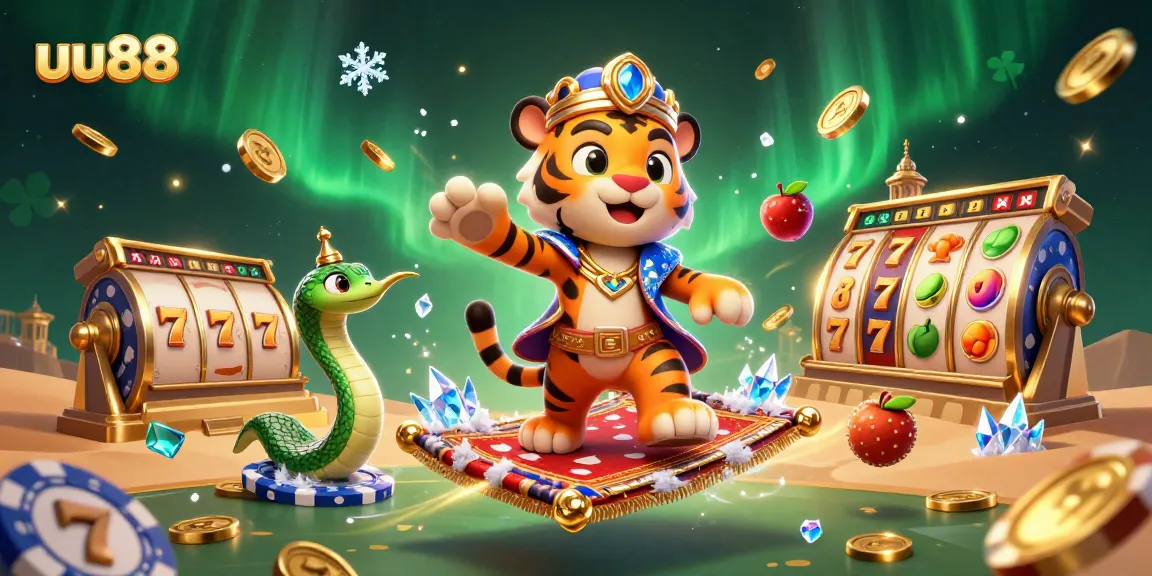 Experience thrilling gaming adventures at uu88 with a rich and vibrant casino scene illustration.