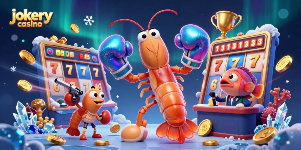 Experience thrills at jokery casino with a vibrant 3D illustration featuring engaging slot elements.