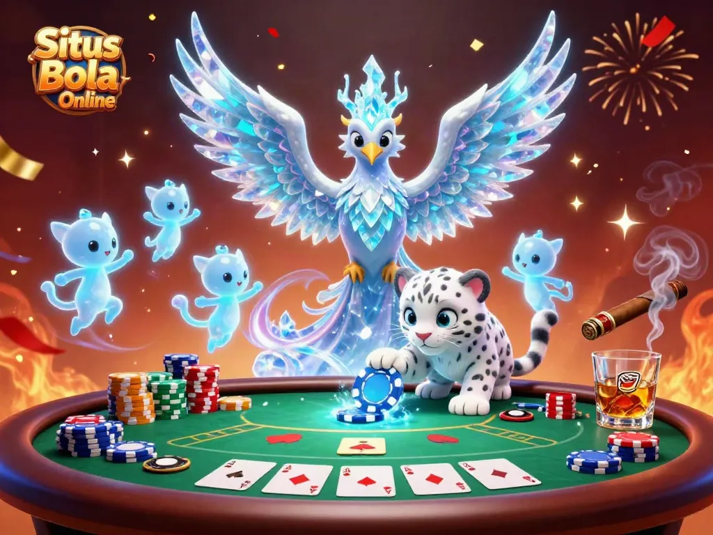 Experience thrilling moments at Situs Bola Online with lively characters and energetic casino elements.