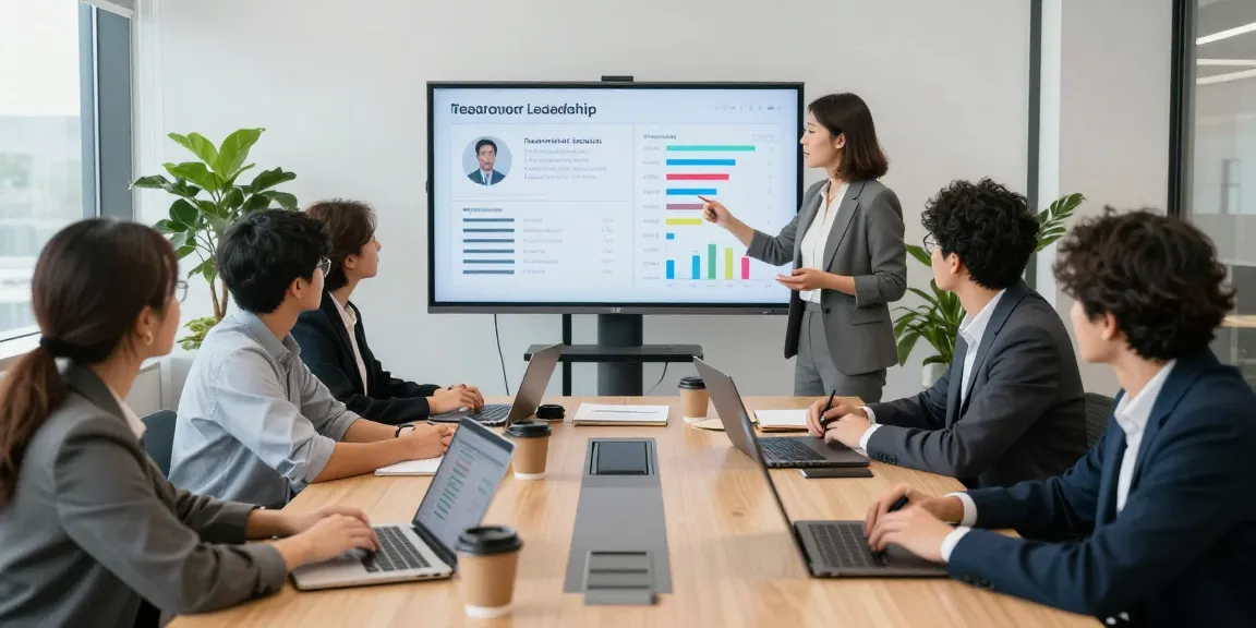 Bewertung von Führungskräften: Team diskutiert über chef ungerecht und Unternehmensfeedback in modernem Büro.