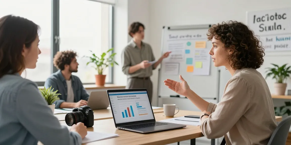 Diskussion über schlechte Arbeitskultur in einem modernen Büro mit engagierten Mitarbeitern.