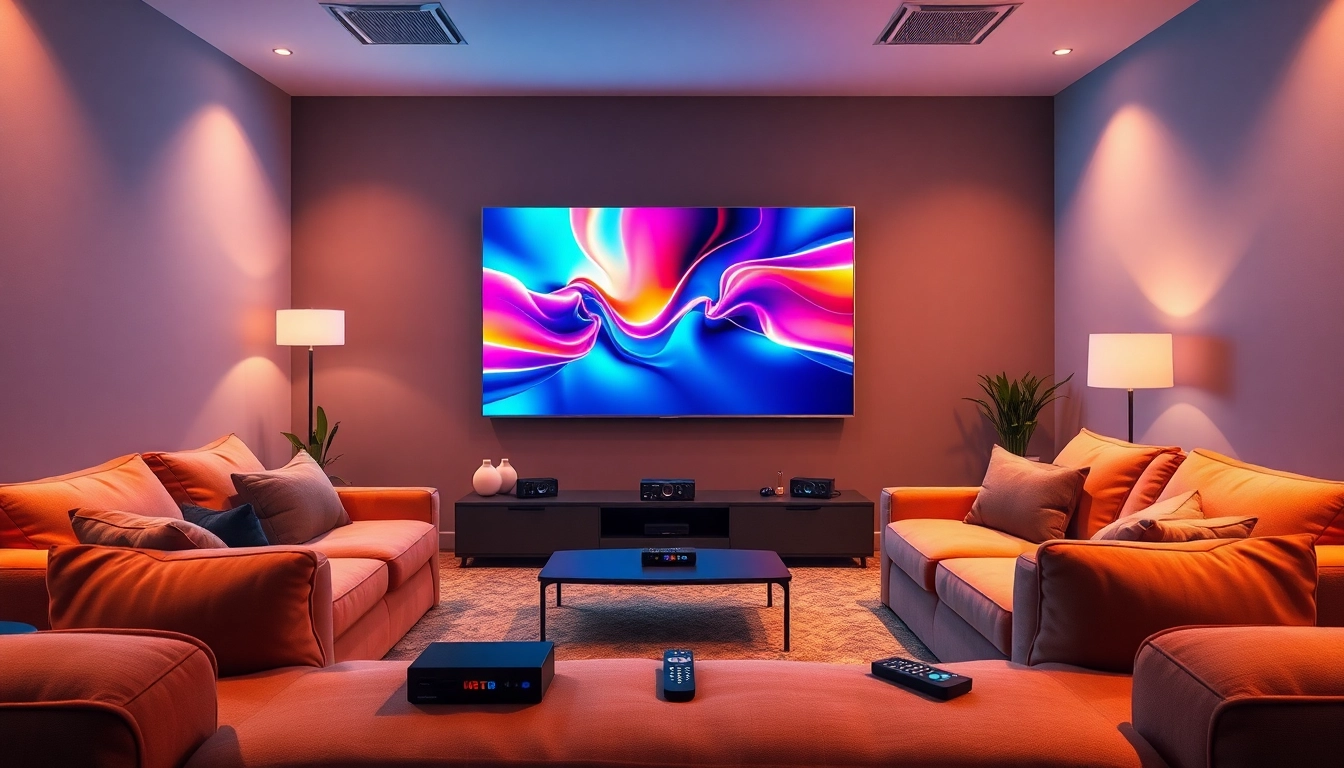 Iptv Kaufen in einer modernen Heimkino-Umgebung mit hochwertiger Ausstattung.