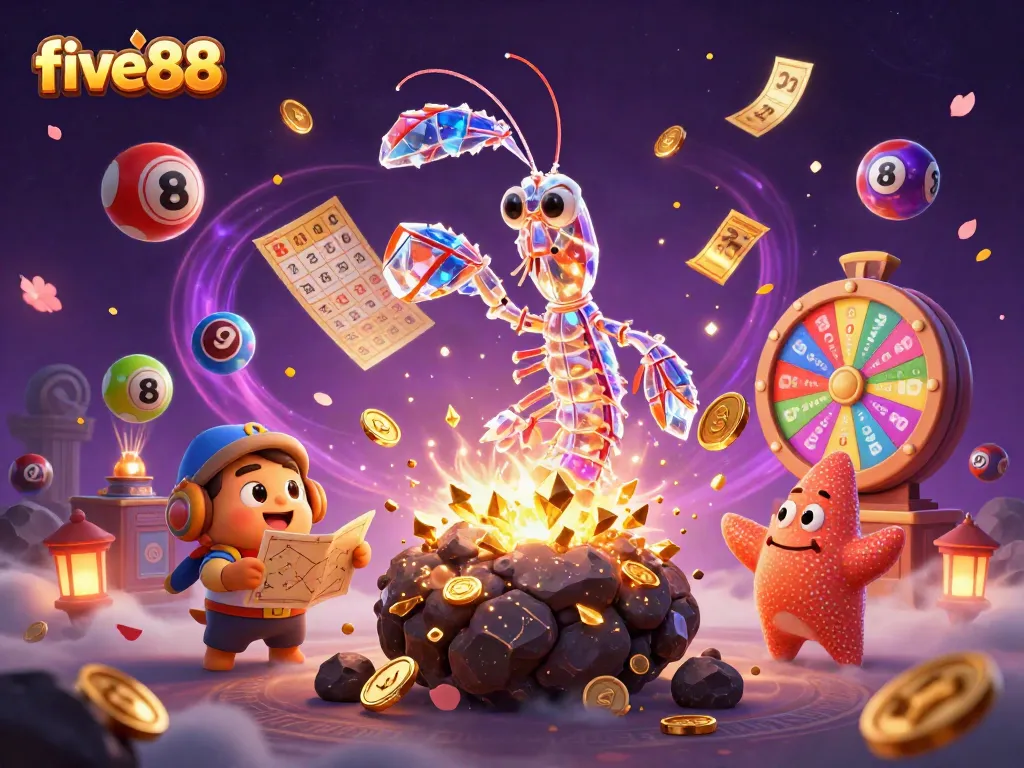 Experience the excitement of five88 as golden gems explode, highlighting dynamic casino elements.