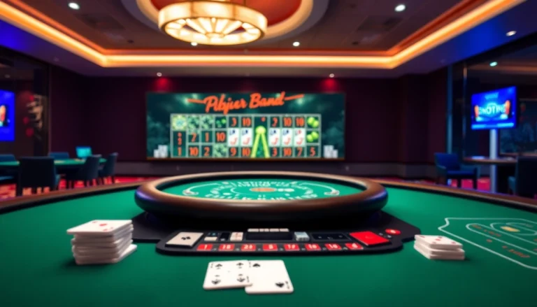 Spiele im casino online schweiz in einem aufregenden Online-Casino-Layout mit lebendigen Farben und modernen Tischen.