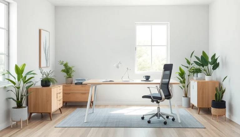 Vielseitige Büromöbel für ein modernes Büro-Setup, das Ergonomie und Stil vereint.
