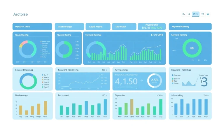 Analysieren Sie den Web-Rang mit einem modernen Dashboard für Website-Ranglisten.