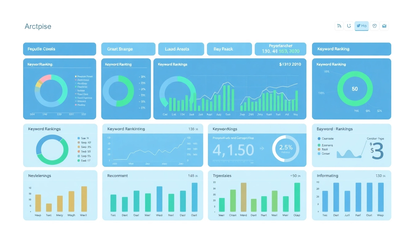 Analysieren Sie den Web-Rang mit einem modernen Dashboard für Website-Ranglisten.