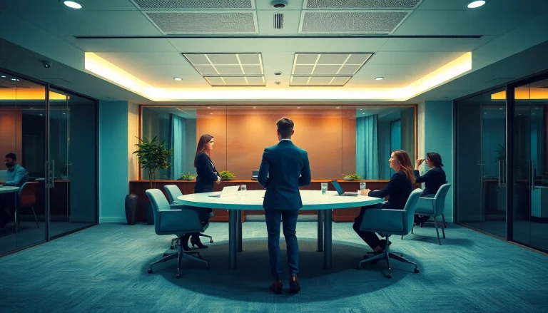 Professionelle Headhunter Frankfurt beraten Klienten in einem modernen Büro.