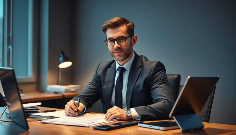 Headhunter Geschäftsführer führt ein inspirierendes Interview und bewertet Bewerbungen.