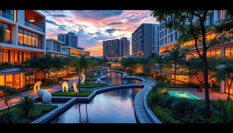 Explore the serene urban environment of tampines ec, highlighting modern architecture and lush greenery.