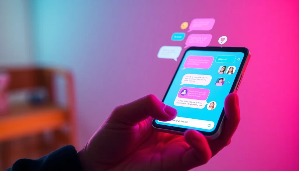 Engaging interface showcasing free sex ai conversations on a smartphone.