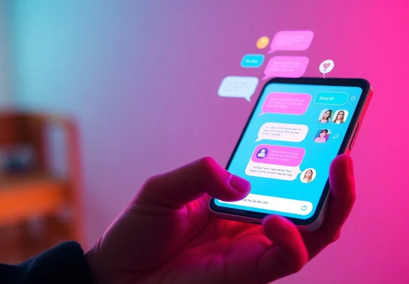 Engaging interface showcasing free sex ai conversations on a smartphone.