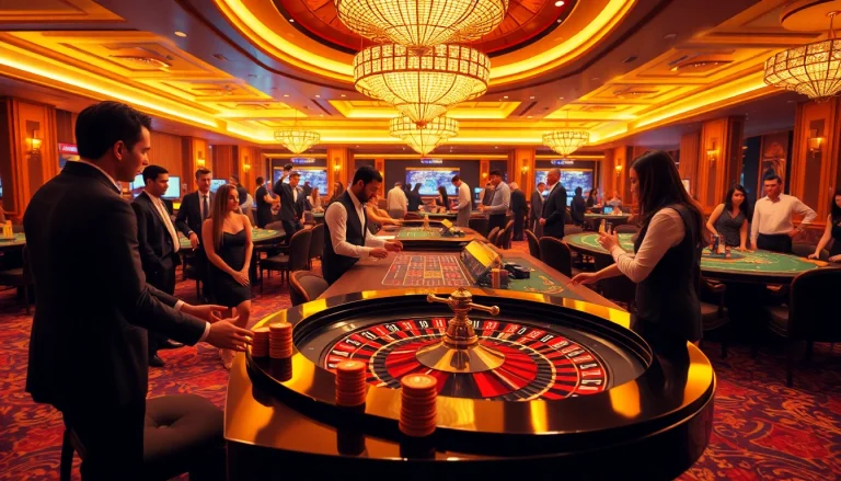 Kuwin vip gamblers enjoying high-stakes action at a luxurious casino table with vibrant poker chips.