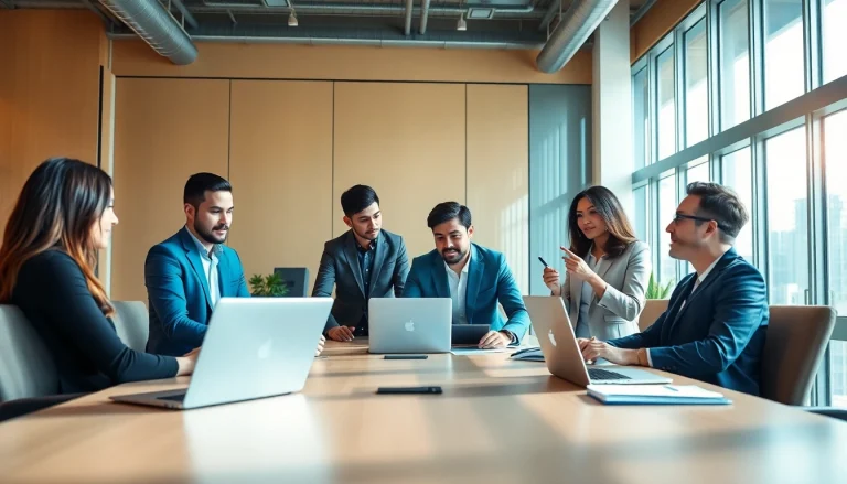 Headhunter Schweiz in einer professionellen Büroumgebung, die strategische Diskussionen führt.