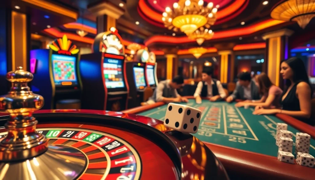 Experience the thrill of 789 win at a luxurious casino with roulette and engaging players.