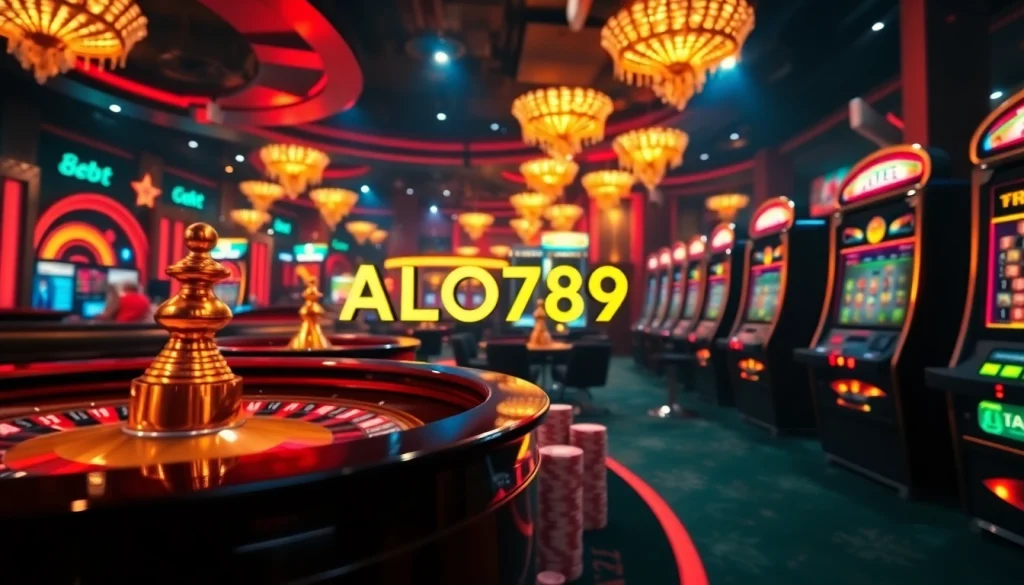 Experience the thrill of ALO789 bet with vibrant casino scenes and exciting gameplay.