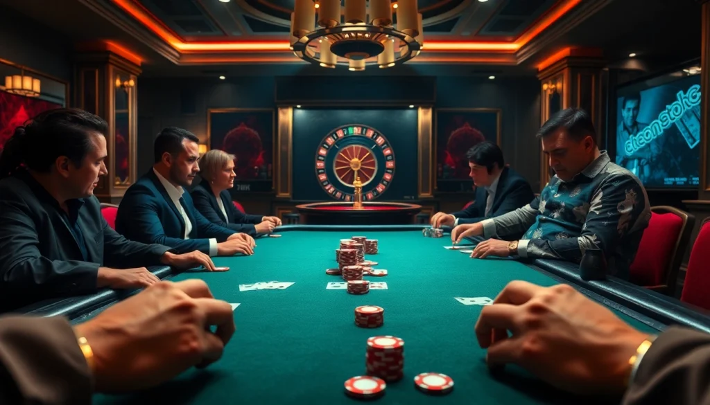 Gamble strategically at https://luongsontv23.com/ by immersing in an intense poker game filled with chips and cards.