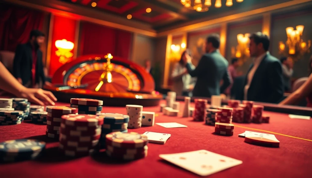 The hidden wiki 1 showcases vibrant casino action with players at a poker table featuring chips and cards.