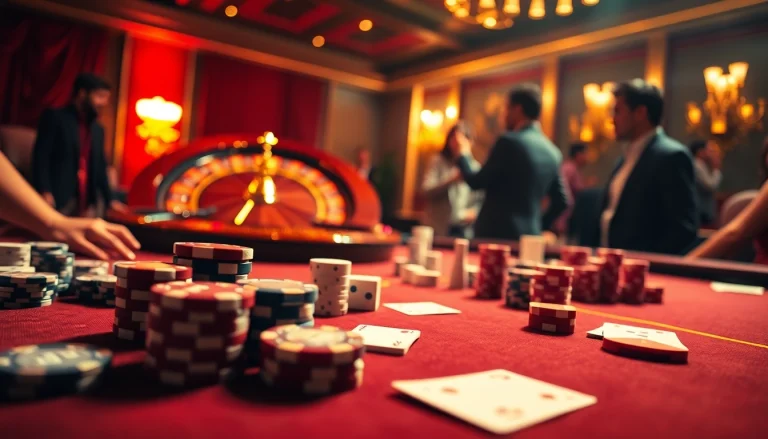 The hidden wiki 1 showcases vibrant casino action with players at a poker table featuring chips and cards.