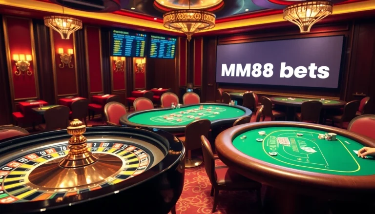 Experience high-stakes excitement with MM88 Bets in a captivating casino environment.