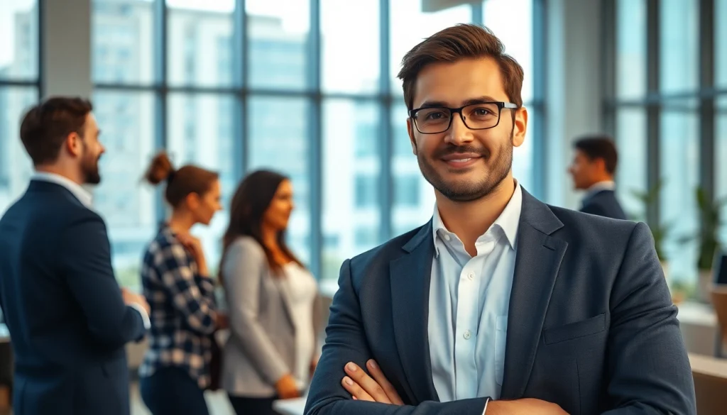 Headhunter Ingenieure bei der Zusammenarbeit im modernen Büro mit einem professionellen Ansatz.