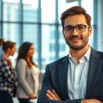 Headhunter Ingenieure bei der Zusammenarbeit im modernen Büro mit einem professionellen Ansatz.