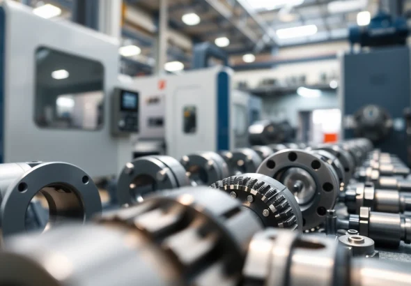 Präzise cnc drehteile in einer modernen Fertigungsumgebung zeigen anspruchsvolle Metallverarbeitung.