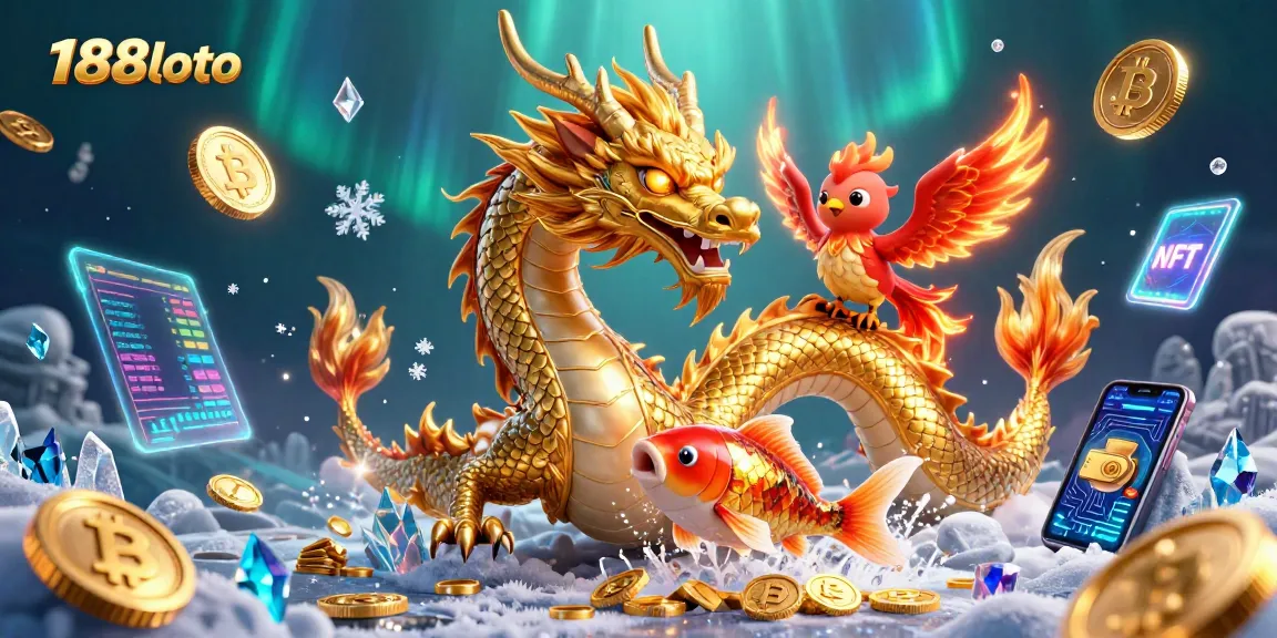 Engage in thrilling gambling experiences with 188loto, highlighted by vibrant, dynamic casino elements.