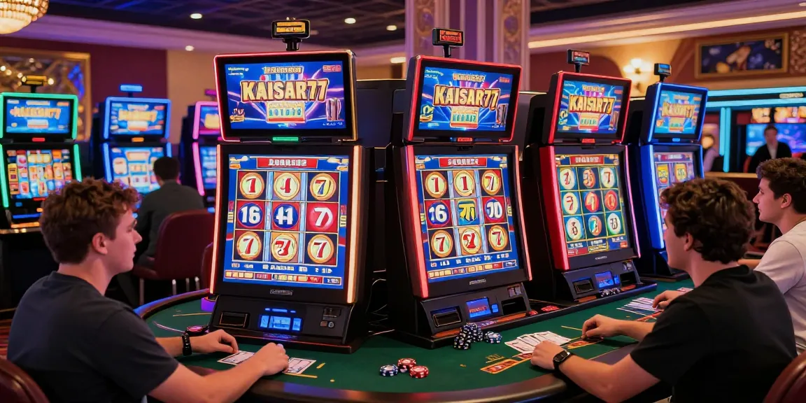 Slot777 menarik, pemain menikmati pengalaman bermain di platform KAISAR77 dengan slot mesin yang berwarna-warni.